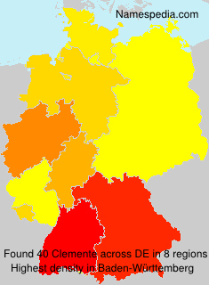 Surname Clemente in Germany Surname Clemente in Germany