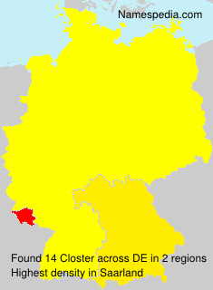Surname Closter in Germany Surname Closter in Germany