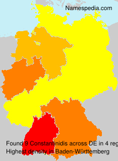 Surname Constantinidis in Germany Surname Constantinidis in Germany