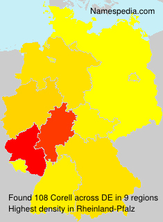 Surname Corell in Germany Surname Corell in Germany