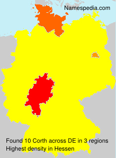 Surname Corth in Germany Surname Corth in Germany