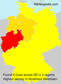 Surname Coss in Germany Surname Coss in Germany