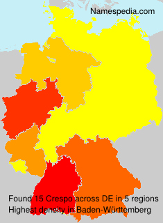 Surname Crespo in Germany Surname Crespo in Germany