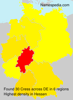 Surname Cress in Germany Surname Cress in Germany