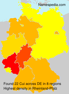 Surname Cui in Germany Surname Cui in Germany