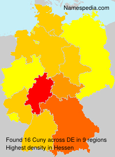Surname Cuny in Germany Surname Cuny in Germany