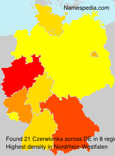 Surname Czerwionka in Germany Surname Czerwionka in Germany