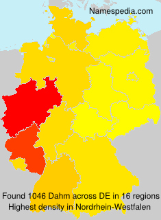 Surname Dahm in Germany Surname Dahm in Germany