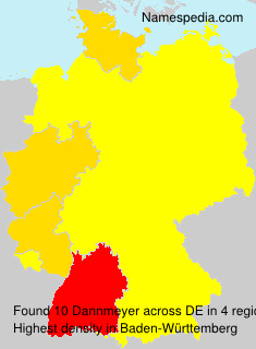 Surname Dannmeyer in Germany Surname Dannmeyer in Germany