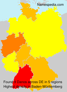 Surname Danos in Germany Surname Danos in Germany