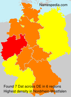 Surname Dat in Germany Surname Dat in Germany