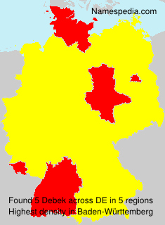 Surname Debek in Germany Surname Debek in Germany