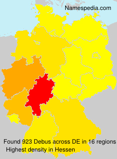 Surname Debus in Germany Surname Debus in Germany