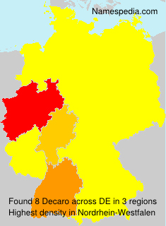 Surname Decaro in Germany Surname Decaro in Germany
