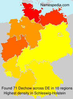 Surname Dechow in Germany Surname Dechow in Germany