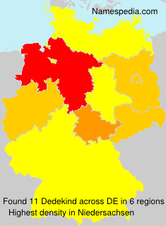 Surname Dedekind in Germany Surname Dedekind in Germany