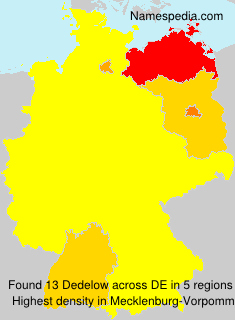 Surname Dedelow in Germany Surname Dedelow in Germany