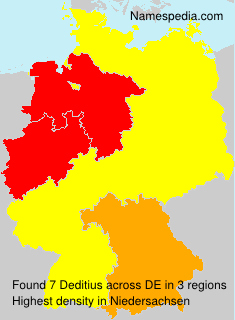 Surname Deditius in Germany Surname Deditius in Germany