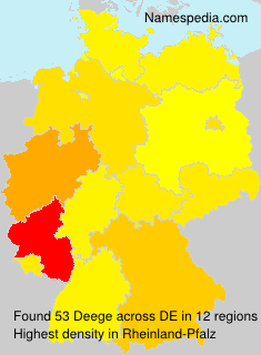 Surname Deege in Germany Surname Deege in Germany