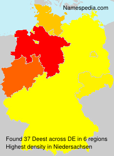 Surname Deest in Germany Surname Deest in Germany