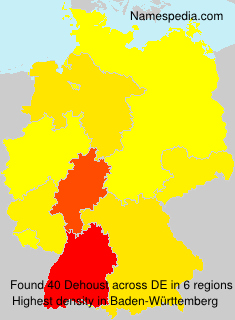Surname Dehoust in Germany Surname Dehoust in Germany