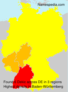 Surname Dekic in Germany Surname Dekic in Germany