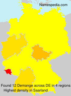 Surname Demange in Germany Surname Demange in Germany