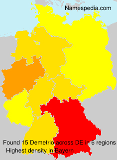 Surname Demetrio in Germany Surname Demetrio in Germany
