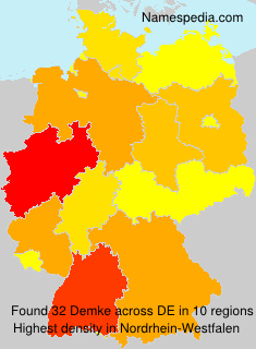 Surname Demke in Germany Surname Demke in Germany
