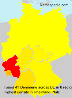 Surname Demmerle in Germany Surname Demmerle in Germany