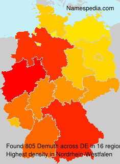Surname Demuth in Germany Surname Demuth in Germany