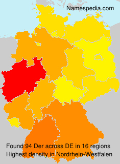 Surname Der in Germany Surname Der in Germany