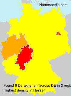 Surname Derakhshani in Germany Surname Derakhshani in Germany