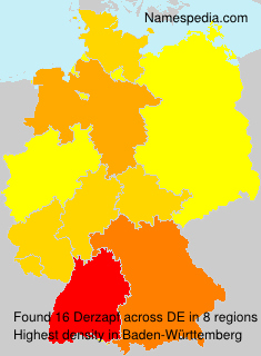 Surname Derzapf in Germany Surname Derzapf in Germany