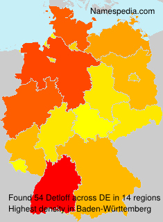 Surname Detloff in Germany Surname Detloff in Germany