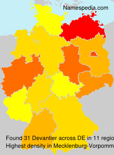 Surname Devantier in Germany Surname Devantier in Germany