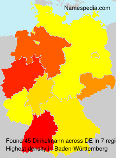 Surname Dinkelmann in Germany Surname Dinkelmann in Germany