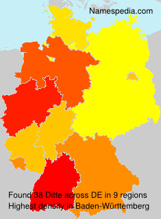 Surname Ditte in Germany Surname Ditte in Germany
