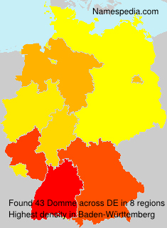 Surname Domme in Germany Surname Domme in Germany