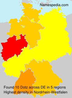 Surname Dotz in Germany Surname Dotz in Germany