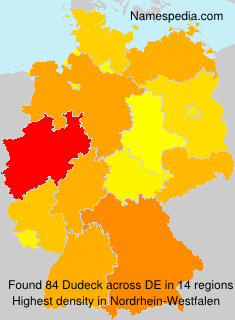 Surname Dudeck in Germany Surname Dudeck in Germany