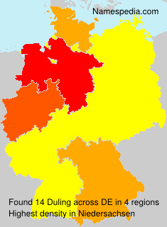 Surname Duling in Germany Surname Duling in Germany