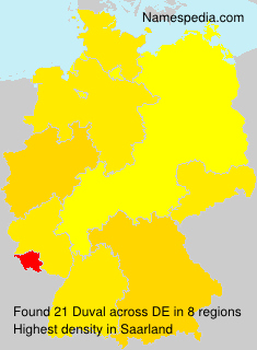 Surname Duval in Germany Surname Duval in Germany