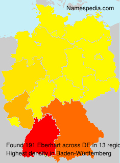 Surname Eberhart in Germany Surname Eberhart in Germany