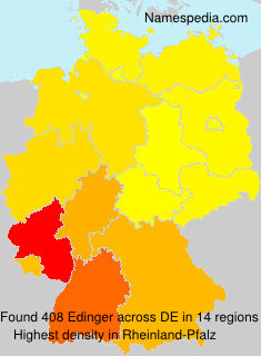 Surname Edinger in Germany Surname Edinger in Germany