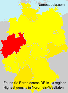 Surname Ehren in Germany Surname Ehren in Germany