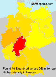 Surname Eigenbrod in Germany Surname Eigenbrod in Germany