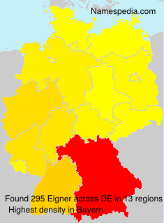 Surname Eigner in Germany Surname Eigner in Germany