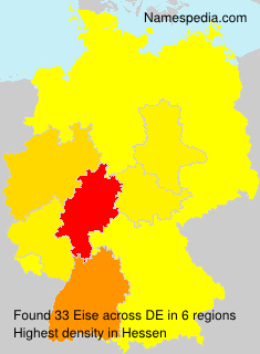 Surname Eise in Germany Surname Eise in Germany