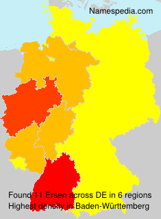 Surname Ersen in Germany Surname Ersen in Germany